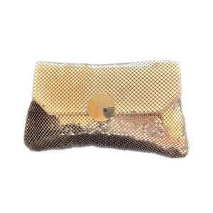 Whiting & Davis Gold Mesh Envelope Clutch - Vintage Made in USA